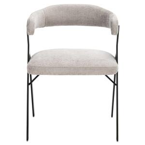 Izzy Gray/Black 18.5 in. Steels Dining Chair