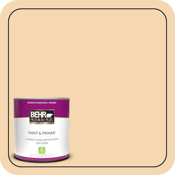 BEHR PREMIUM PLUS 1 qt. #330C-3 Clam Chowder Eggshell Enamel Low Odor Interior Paint & Primer