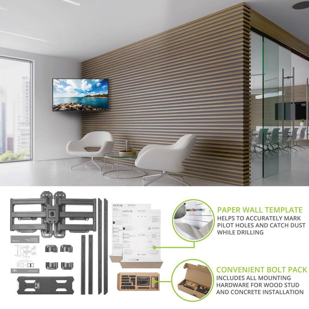 FlexiMount Black Steel Full-Motion Corner TV Mount for 37"-70"