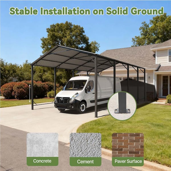 Sizzim 12 ft. W x 20 ft. D Eggshell Shaped Galvanized Steel