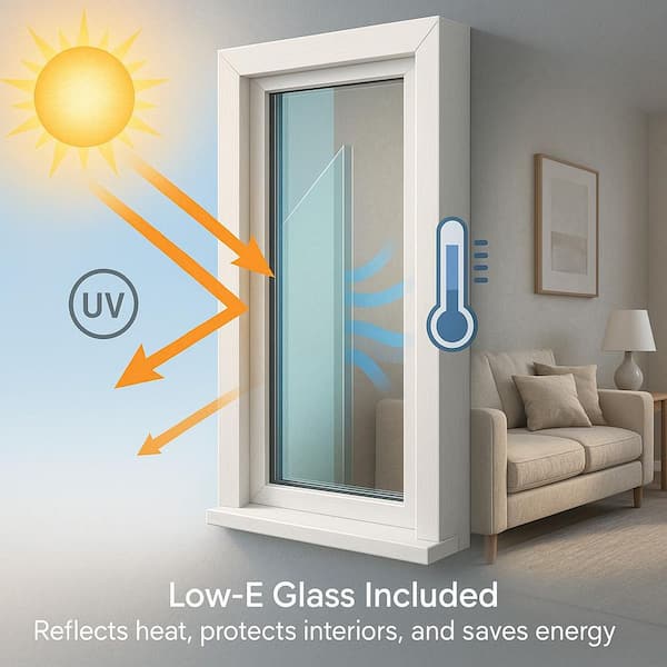 JELD-WEN V4500 Multi-Slide 60 in. x 80 in. White Left-Hand Low-E
