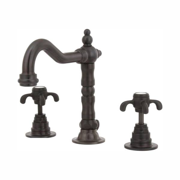 LaToscana Ornellaia 8 in. Widespread 2-Handle Mid-Arc Bathroom Faucet in Oil Rubbed Bronze