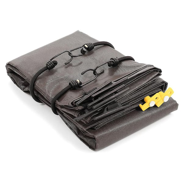 Camco 10 ft. Brown Front Sun Block Panel Awning Screen for RV Camper Shade