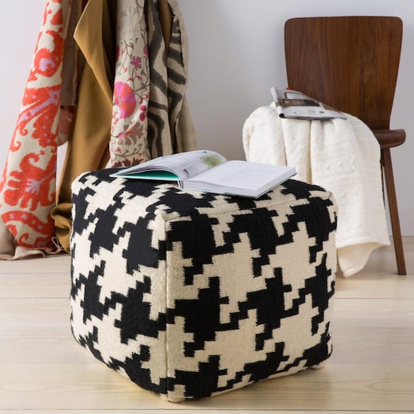 Livabliss Onnoki Black Accent Pouf