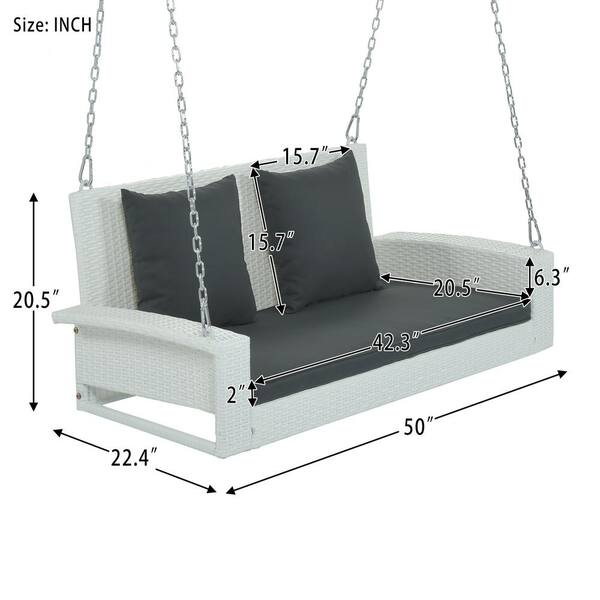 50 inch porch swing cushion