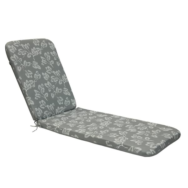 OUTDOOR DECOR BY COMMONWEALTH 22 in. x 73 in. Sunny Citrus Outdoor Cushion Lounger in Grey - Includes 1-Lounger Cushion