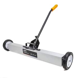 36 In. Rolling Magnet Sweeper with Wheels, 55 lbs. Capacity, Adjustable Handle, and Floor Magnetic Pick Up
