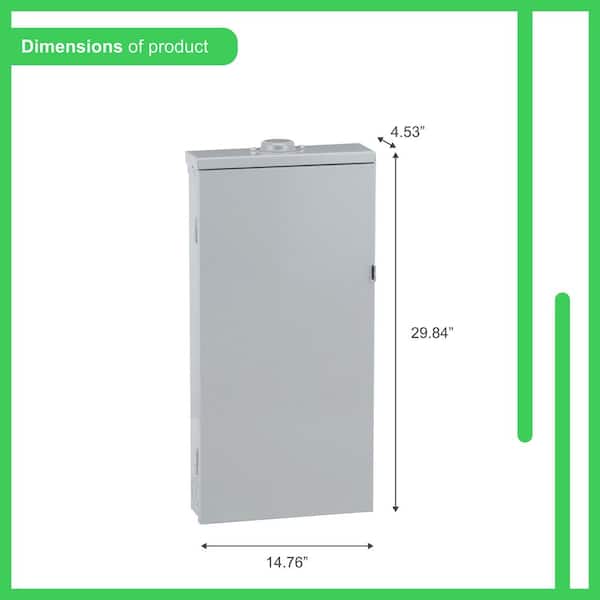 Square D - Homeline 200 Amp 8-Space 16-Circuit Outdoor Main Breaker Electrical Panel with Feed-Thru Lug