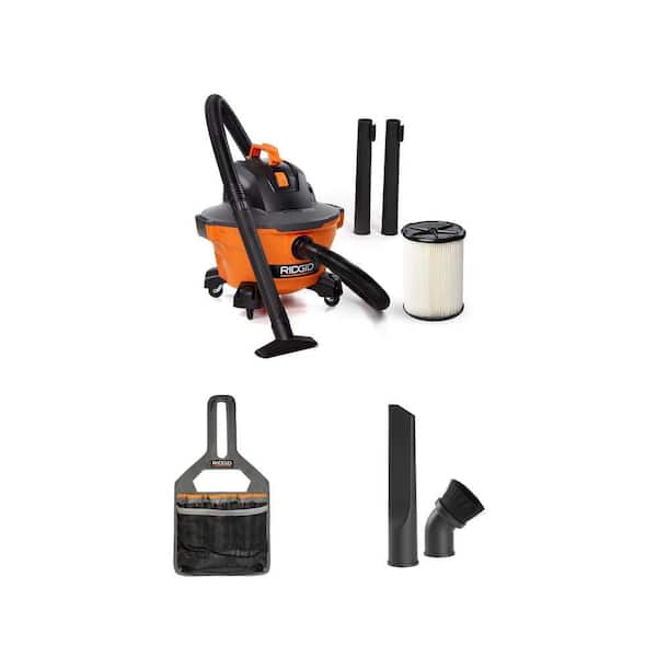 6 Gallon 3.5 Peak HP NXT Shop Vacuum with Filter, Locking Hose, Accessory Attachments, Storage Bag and Dusting Brush Kit