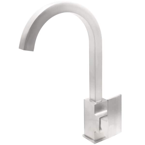 Novatto Reid Single Handle Bar Faucet with Square Spout in Brushed Nickel