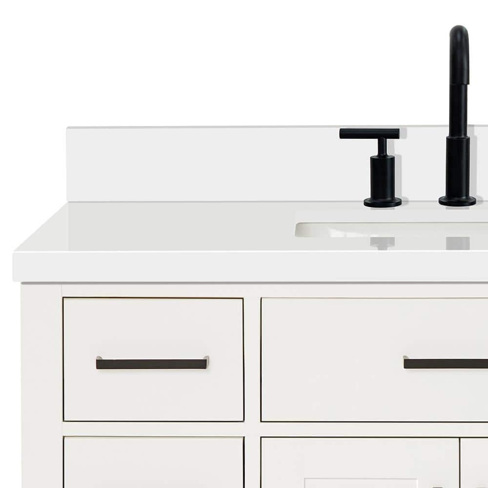 Hepburn 43" White Hardwood Freestanding Single Vanity Set