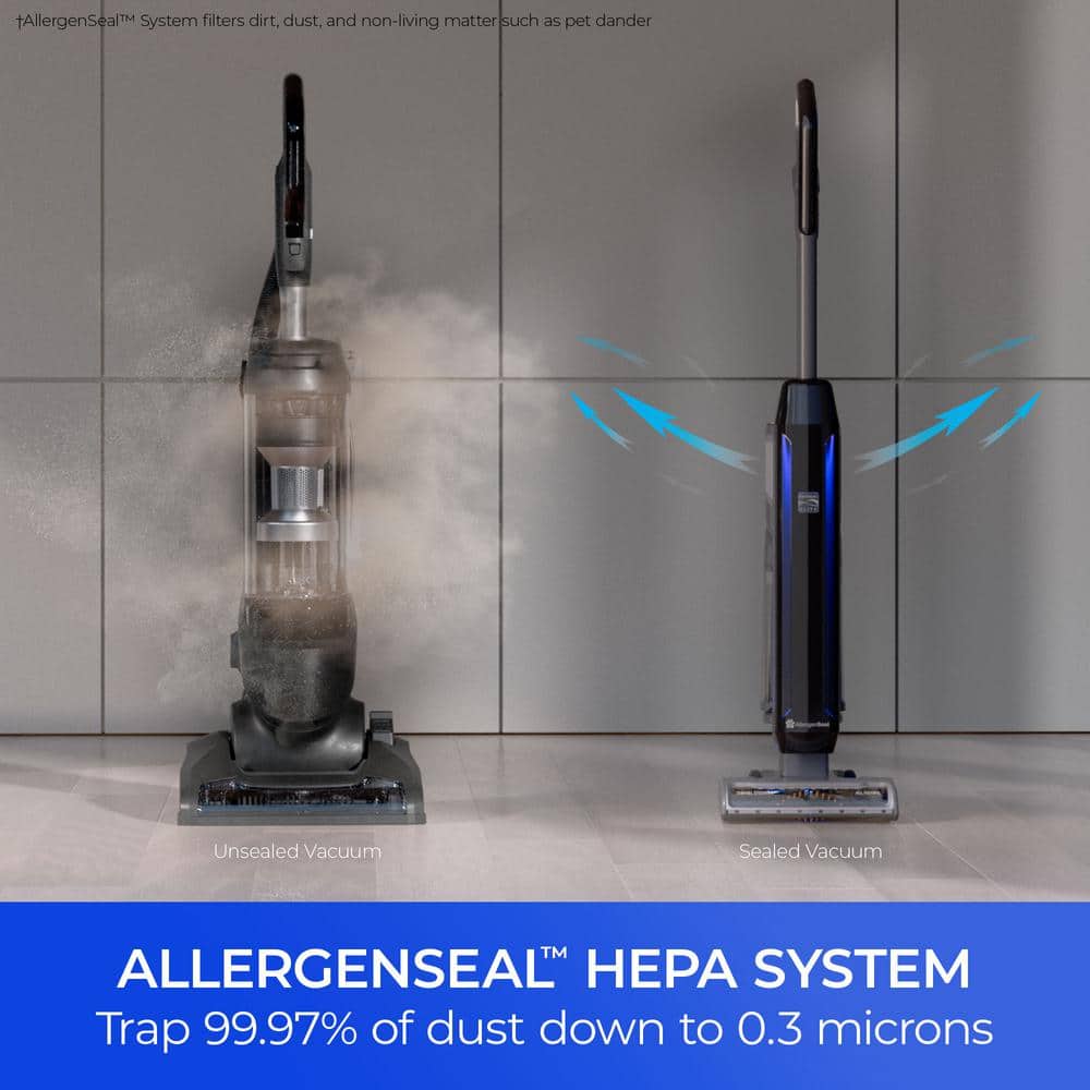 Black Cordless Upright Vacuum with HEPA Filter for Pets
