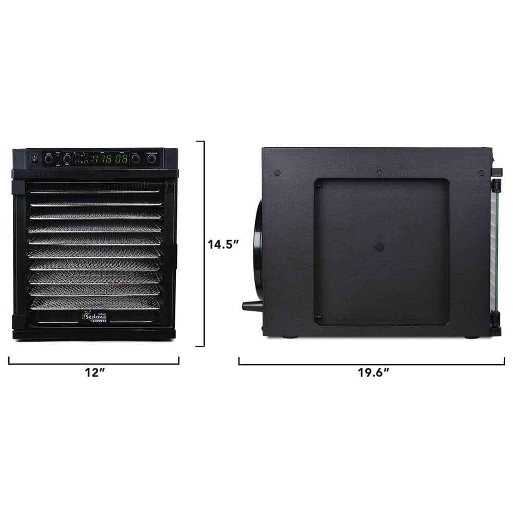Sedona Express 11-Tray Black Stainless Steel Food Dehydrator