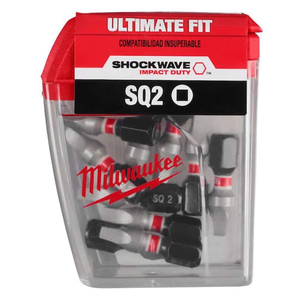 Sworks Inc ®専用2 Milwaukee SHOCKWAVE Impact Duty 1 in. Square #2 Alloy Steel Insert
