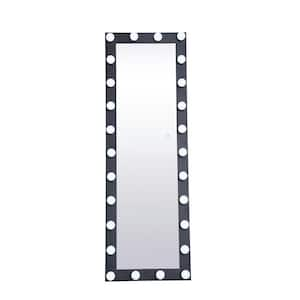 Timeless 17.32 in. W x 64.56 in. H Framed Rectangular LED Light Bathroom Vanity Mirror in Black