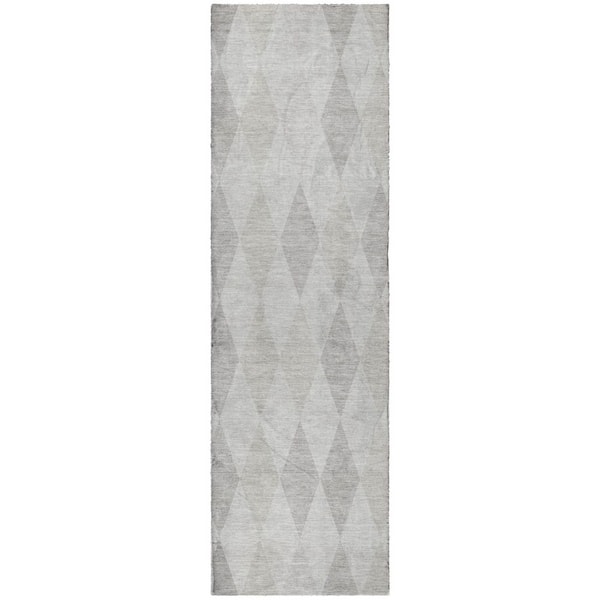 Dream Shag Premium Machine Washable Abstract ADS561 Ivory 2 ft. x 7 ft. Runner Rug