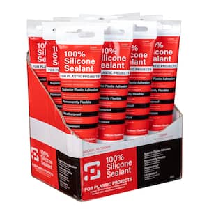 100% Silicone 2.8 oz. Clear Caulk and Sealant for Plastic Sheets (12 pack)