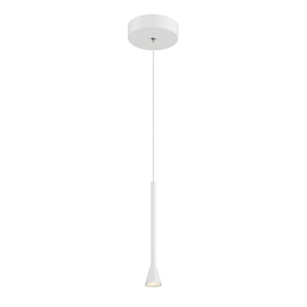 Piccolo 4-Watt 1-Light Flat White Statement Integrated LED Mini Pendant Light