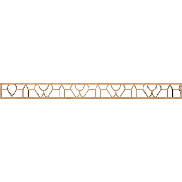 Ekena Millwork Whitechapel Fretwork 0.375 in. D x 46.375 in. W x 4 in. L Maple Wood Panel Moulding
