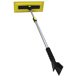 Bigfoot Series 52 in. Telescoping Handle Car Snow Brush and Ice Scraper