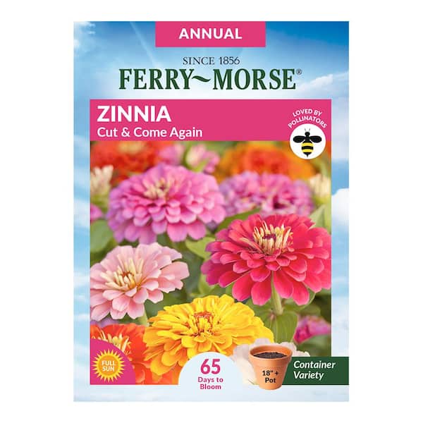 Ferry-Morse Zinnia Cut & Come Again Flower Seeds