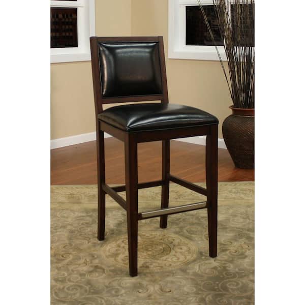 American Heritage Bryant 30 in. Espresso Cushioned Bar Stool (Set of 2)