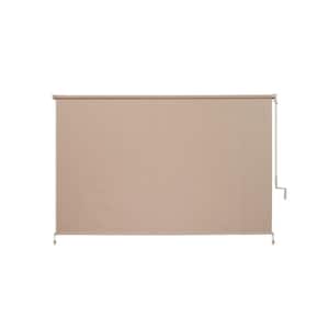 Camel Cordless UV Blocking Fade Resistant Fabric Exterior Roller Shade 96 in. W x 72 in. L