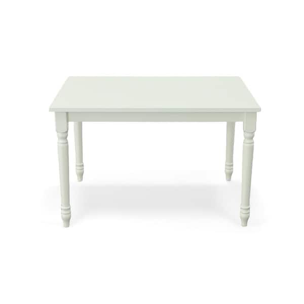 CAROLINA CLASSIC Draven 47.5 in Rectangle White Wood Farmhouse Dining Table (Seats 4)