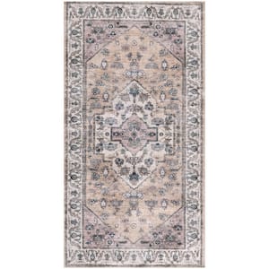 Brilliance Machine Washable doormat 2 ft. x 4 ft. Vintage Persian Kitchen Area Rug