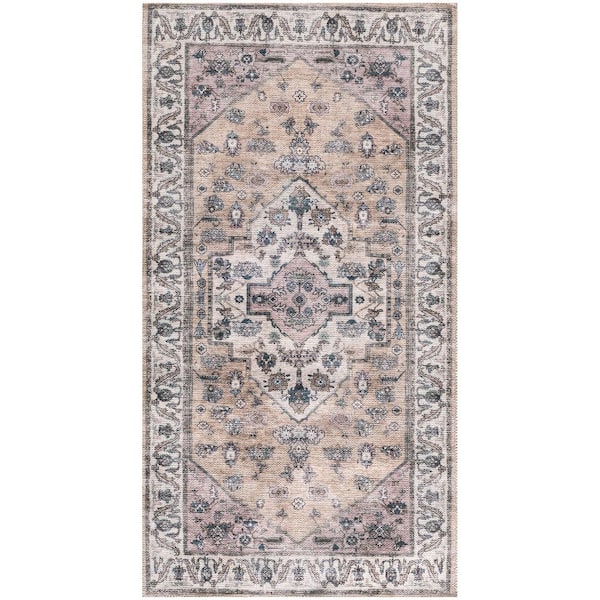 Nourison Brilliance Machine Washable doormat 2 ft. x 4 ft. Vintage Persian Kitchen Area Rug