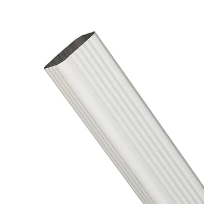2 in. x 3 in. White Aluminum 15 in. Downspout Extension