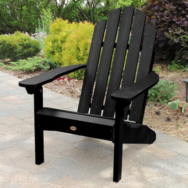 Highwood Classic Wesport Black Recycled Plastic Adirondack Chair