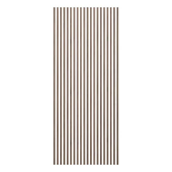 Ekena Millwork Heritage Premier Concave 94.5 in. H x 1 in. W Slatwall Panels in Walnut 20-Pack