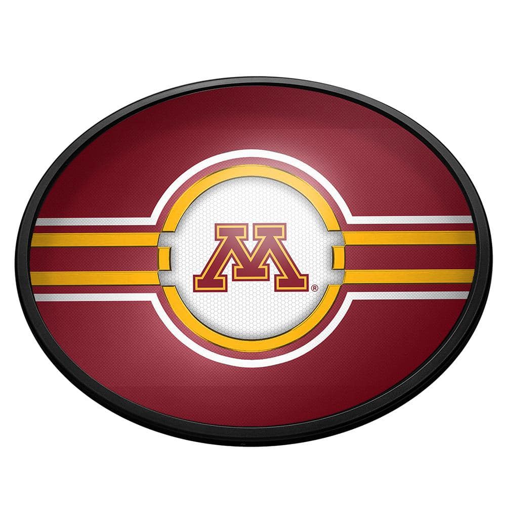 Minnesota Golden Gophers: Oval Slimline Lighted Wall Signs (18 in. L x 14 in. W x 2.5 in. D -  The Fan-Brand, NCMINN-140-01A