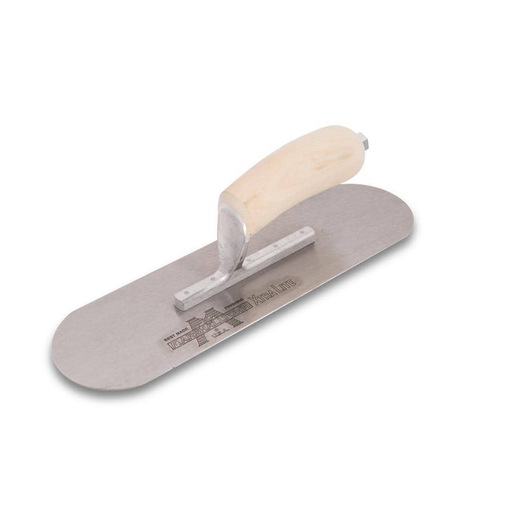 12 in. x 3-1/2 in. Exposed Rivet PoolSaver Trowel - Curved Wood Handle price history on PriceWatchPro