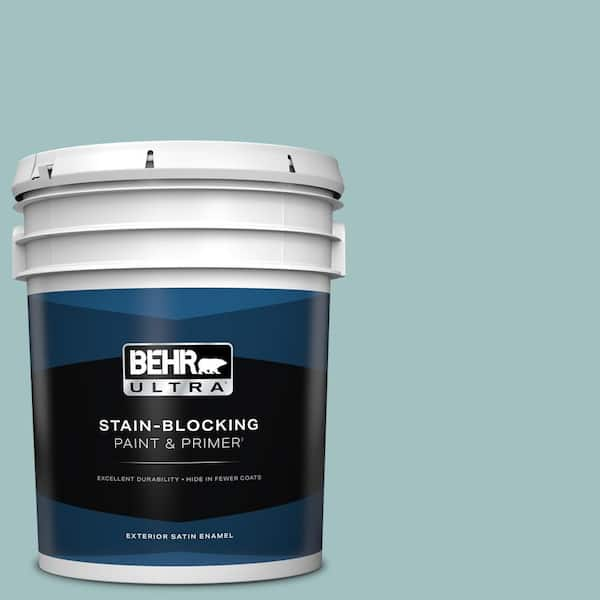 BEHR ULTRA 5 gal. #S440-3 Aspiring Blue Satin Enamel Exterior Paint & Primer