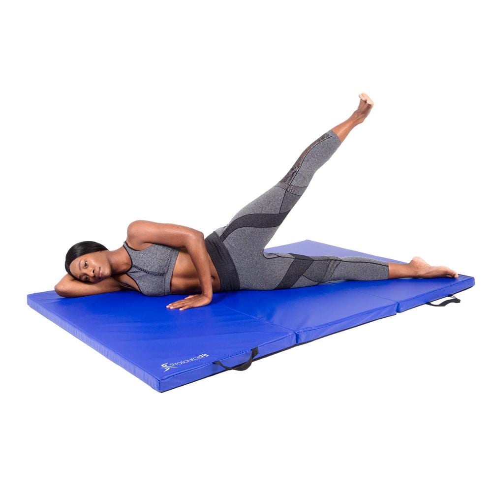 Buy TriFold Folding Thick Exercise Mat Blue 6 ft. x 4 ft. x 2 in