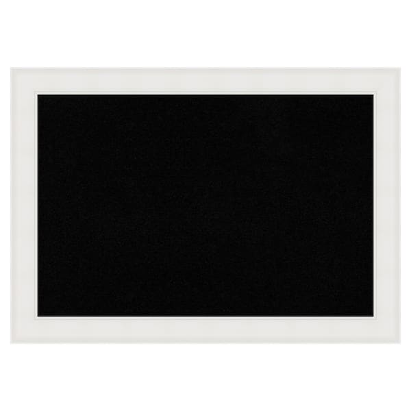 Amanti Art Textured White Framed Black Corkboard 41 in. x 29 in. Bulletine Board Memo Board