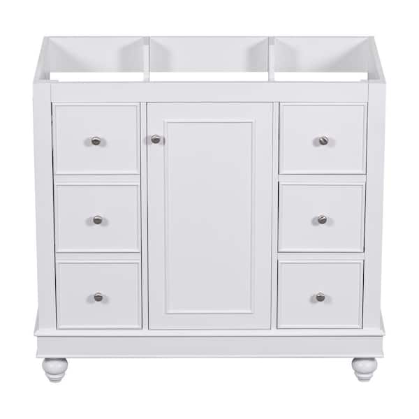 Unbranded 36 in. W x 18 in. D x 33 in. H Bath Vanity Cabinet without Top in White