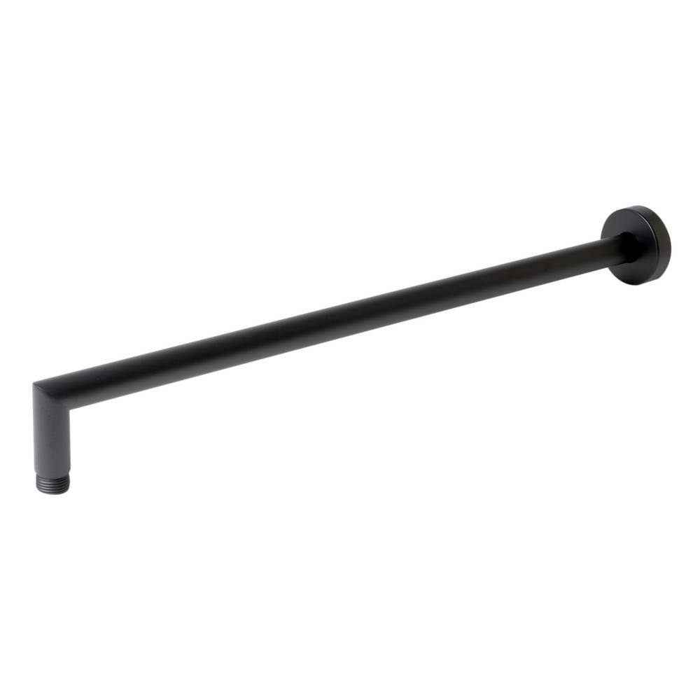 Black Matte 20" Round Wall Mounted Shower Arm