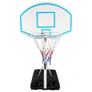 3.1 ft. To 4.7 ft. Portable Swimming Pool Basketball System with 36 in. Backboard for Indoor Outdoor Use in Blue