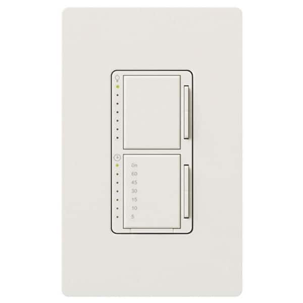 Lutron Maestro Dual Dimmer Switch and Timer Switch, for Incandescent Bulbs Only, 300-Watt/Single-Pole, White (MA-L3T251-WH)
