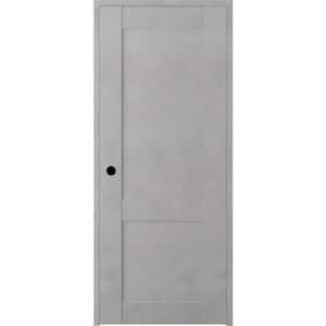 Vona 07 R 24 in. x 80 in. Right-Hand Solid Core Light Urban Prefinished Textured Wood Single Prehung Interior Door