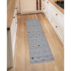 Image Gray Series 2 ft. x 5 ft. Abstract Runner Rug