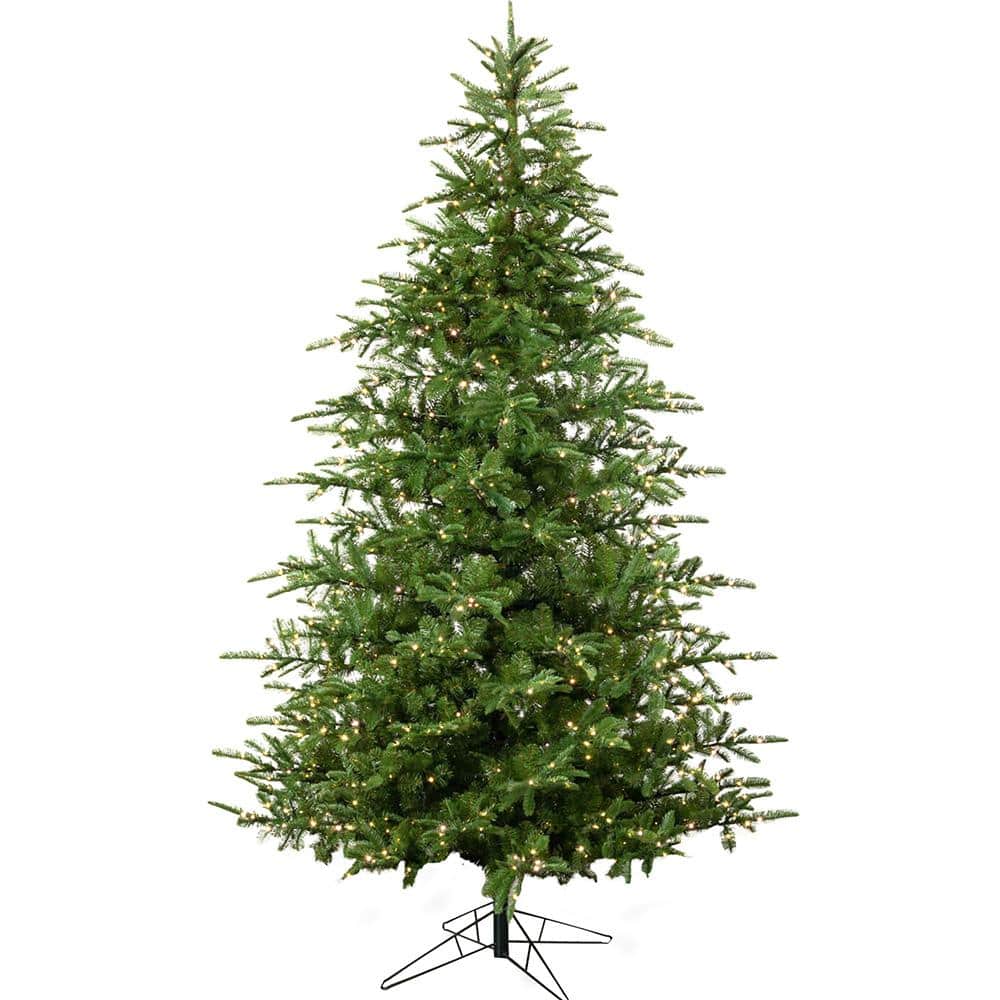 SULLIVANS 9 ft. Green Regular Pine Artificial Prelit Christmas Tree ...