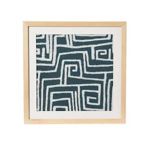 Tufted Embroidery Framed Graphic Abstract Art Print 18 in. x 18 in. .