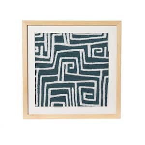 Tufted Embroidery Framed Graphic Abstract Art Print 18 in. x 18 in.