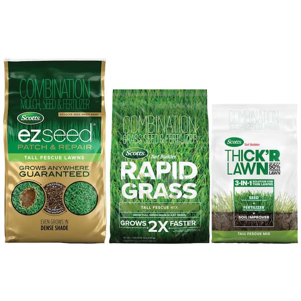 Scotts Turf Builder Grass Seed Annual Program Tall Fescue Mix for Large Lawns (Includes Rapid Grass, EZ Seed, and THICK'R LAWN)