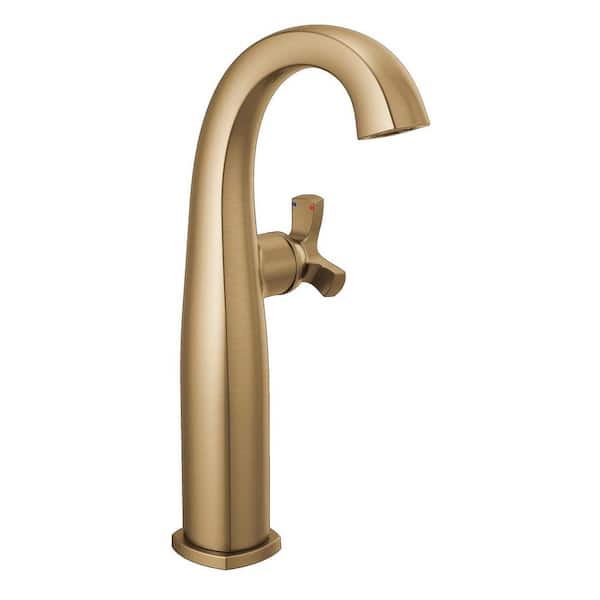 Delta Stryke Gold Single Handle Vessel Sink Faucet in Champagne Bronze