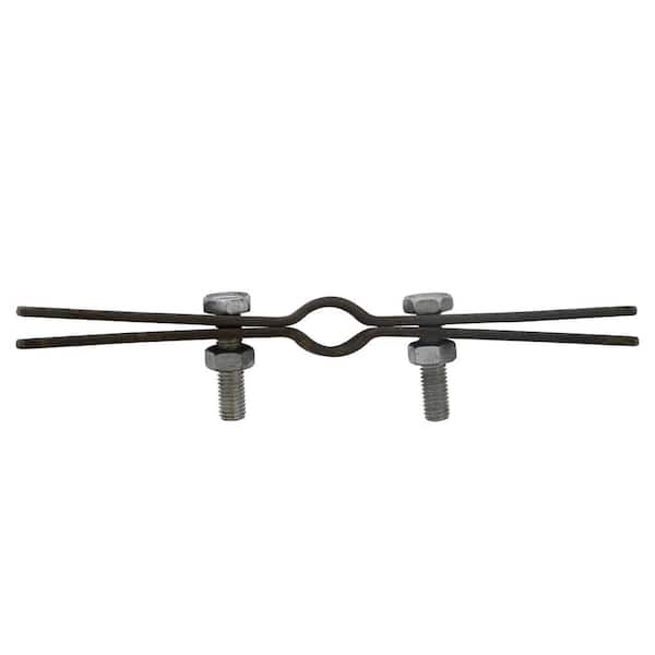 JONES STEPHENS 2 in. x 10-7/8 in. Overall Width Carbon Steel Riser Clamp for Schedule 40 Iron PIpe